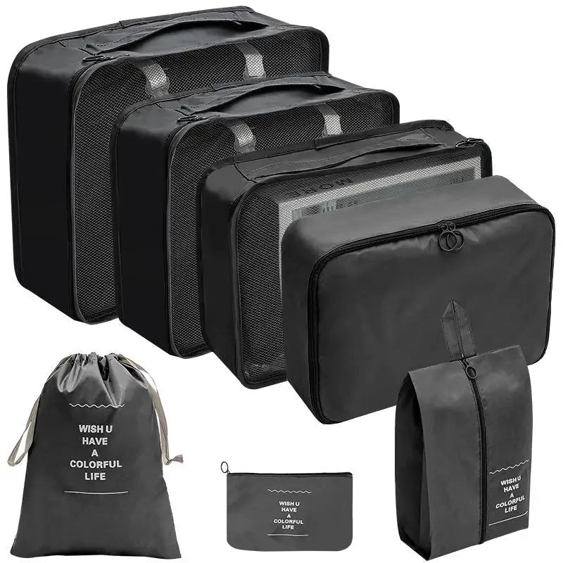 Kit 7 Bolsas Organizadoras Para Mala de Viagem